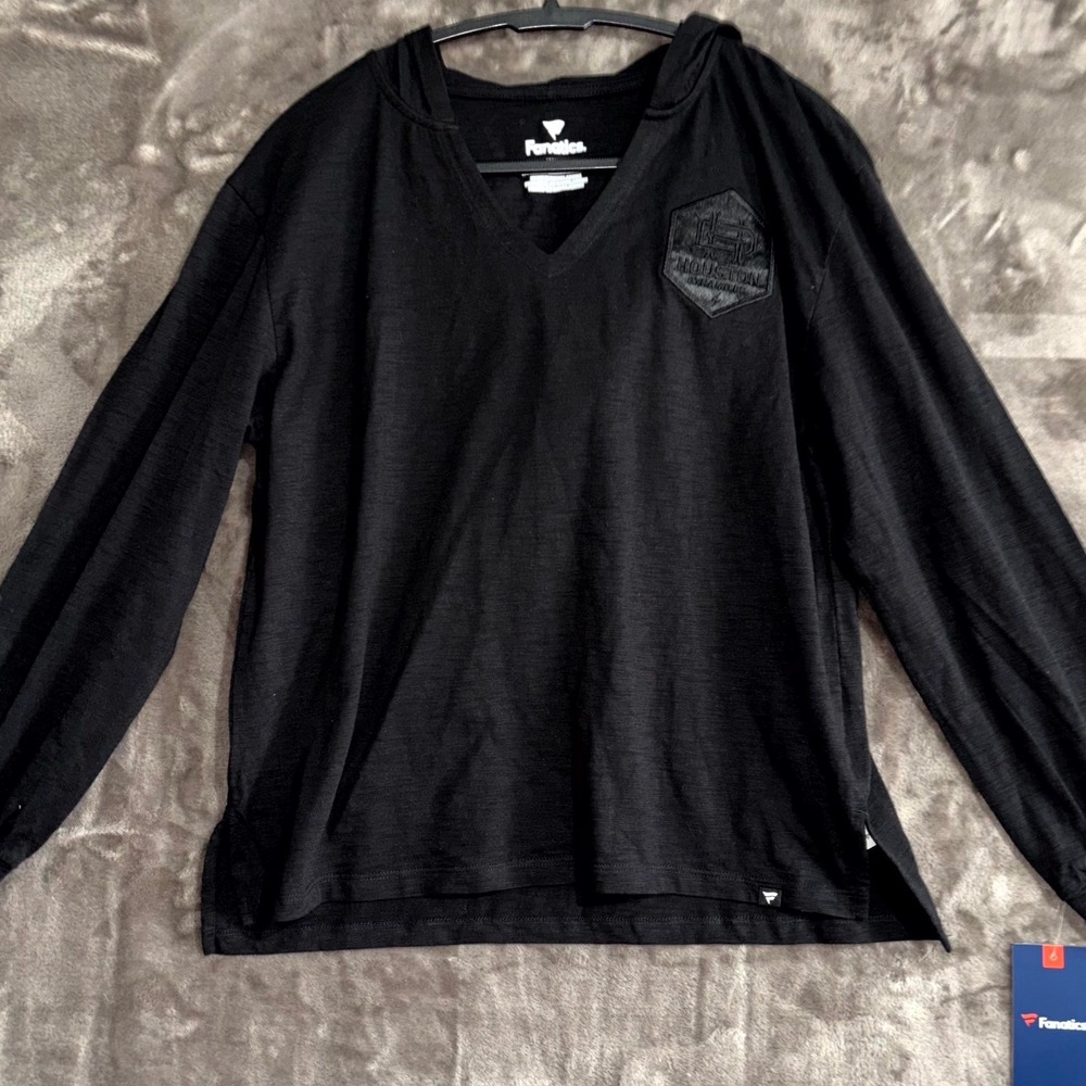 Houston Dynamo FC Hooded Shirt Womens Medium Black Fanatics Football Team MLS‎